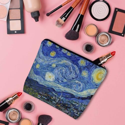 The Starry Night Cosmetic Bags For Women, Galaxy Farmhouse Roomy Makeup Bag Toiletry Bag Accessories Organizer Storage Bags Makeup Pouch For Travel Business Gym Camping Bathroom - Image 3
