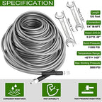 Sewer Jetter Kit 100FT for Pressure Washer, 5800PSI Drain Cleaner Hose - Image 2