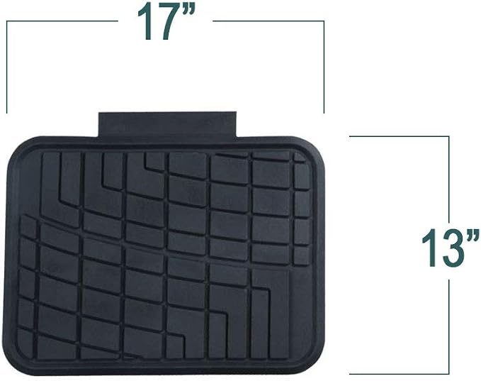 FH Group Automotive Floor Mats - Heavy-Duty Rubber Floor Mats for Cars, Universal Fit Full Set, Climaproof Floor Mats, Trimmable Floor Mats for Most Sedan, SUV, Truck Floor Mats Red - Image 9