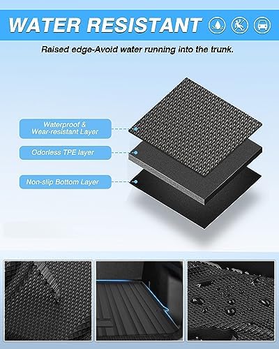 Powerty Trunk Mat for Mazda CX-50 2023-2026, All Weather TPE Cargo Mat Liner for CX-50 Rear Trunk - Image 5