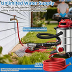 Happy Tree Universal Fit All Brands' Shop Vac Extractor Hose Kit Adapter Wet-Dry Extraction Accessory for Upholstery & Carpet Cleaning Auto Detailing Wet Vaccum Accessories with 25 Feet Water Hose - Image 3