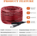 50FT Sewer Jetter Kit for Pressure Washer, 5800PSI Drain Cleaner Hose - Image 2