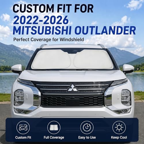 Custom Fit Windshield Sun Shade for Mitsubishi Outlander 2022-2026 - Image 2