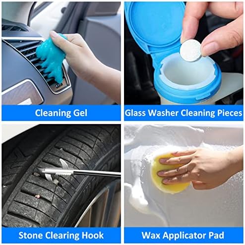 39Pcs Car Cleaning Kit, Interior Detailing Kit with High Power Handheld Vacuum, Detailing Brush Set, Windshield Tool, Blue Complete Auto Accessories for Women, Men - Image 7
