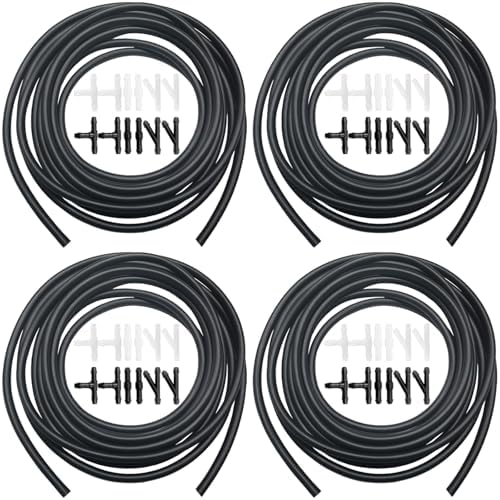 Windshield Washer Hose Repair Kit, Automotive Replacement Windshield Washer Hoses Connect Car Water Pump&Nozzles for Most Car Windshield Washer Tubing (4*4M Washer Fluid Hoses & 48Pcs Hose Connectors) by SmaringWing