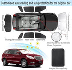 TINGLU Window Shades for Buick Enclave 2010-2017 Accessories Car Side Full Windows Cover Camping Rear Triangular Windshield Sun Shade Sun UV Rays Privacy Protection 8PCS - Image 3