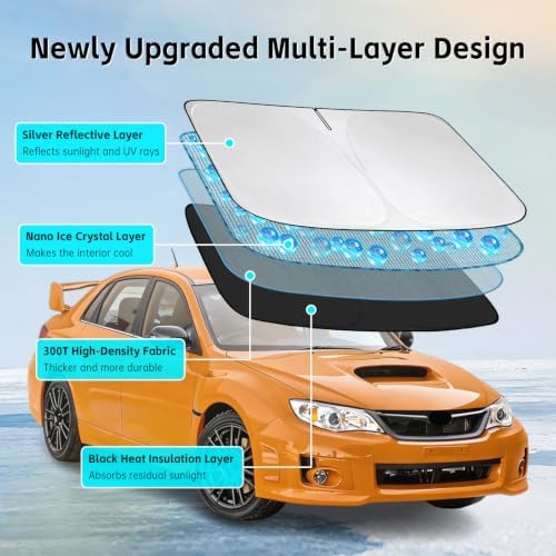 Windshield Sun Shade for Subaru Impreza 2008-2016 Sunshade - Image 3