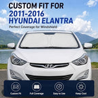 Windshield Sun Shade for 2011-2016 Hyundai Elantra Accessories - Windshield Sunshade Cover Front Window Shade Custom Fit Elantra Sun Visor Protector Foldable Blocks UV Rays - Image 2