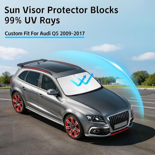 Windshield Sun Shade for Audi Q5 2009-2017 Sunshade - Image 2