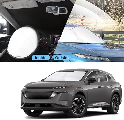 TINGLU Sun Shade for Nissan Murano 2025 2026 Accessories Windshield Sun Shade Window Shade UV Rays Protection Sun Visor Cover with Steering Wheel Sunshade Storage Bag - Image 6