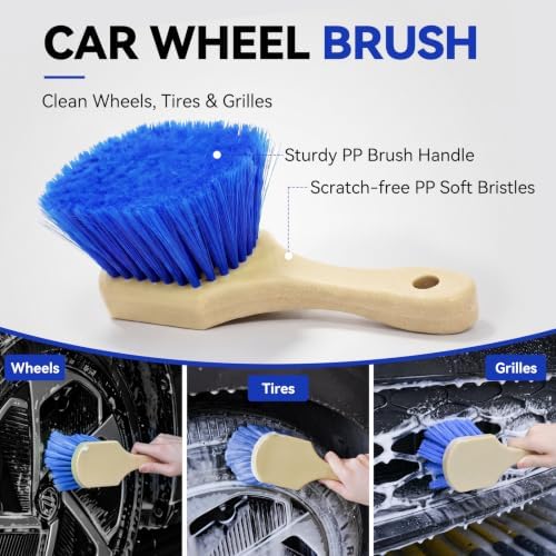 Ordenado 62" Car Wash Brush with Long Handle, 6Pcs Car Wash Kit Exterior - Image 5