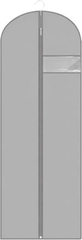 Dress Bags for Gowns Long, 65'' Garment Bags for Hanging Clothes, Suit Bag Cover for Storage and Travel (Grey) by LXLOVESMEggRings