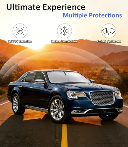 Windshield Sun Shade for 2011-2025 Chrysler 300 300c Accessories - Image 3