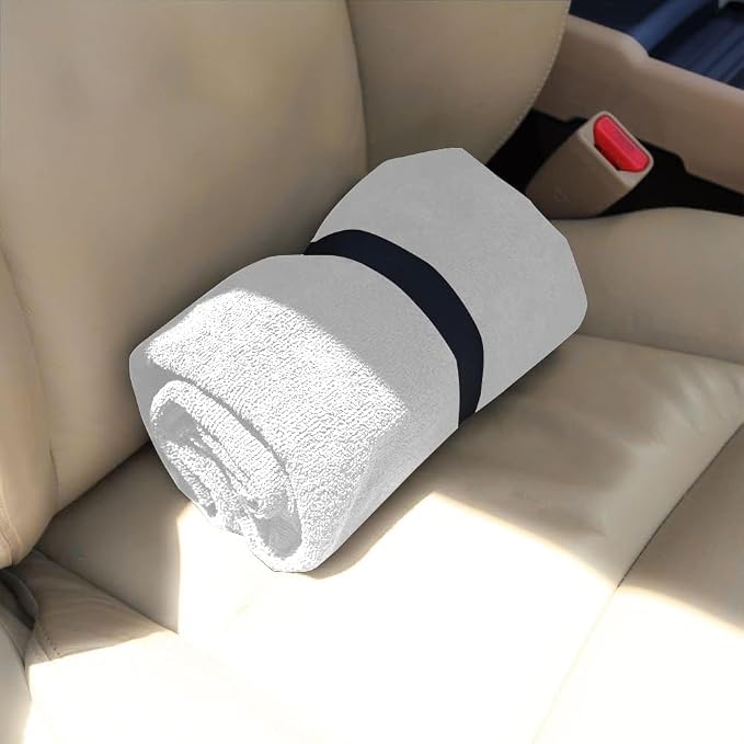 Car Seat Covers 2pcs White Waterproof Towel Car Seat Cover Universal Fit for Most Trucks SUV Fitness Athletes Pets Gym and Water Sport - Image 5