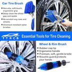 20Pcs Car Wheel Tire Detailing Brush Set,Car Detailing kit,Car Detailing Brushes,Auto Detailing Drill Brush Set,17" Long Handle Rim Wheel Brush,Tire Brush,Car Cleaning Kit for Wheels,Interior,Exterior - Image 2