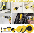 18 Pack Drill Brush Attachment Set, Power Cleaning Scrub Brushes for Drill, Extend Long Attachment, All Purpose for Car Detailing, Bathroom, Carpet, Tile Grout, Sinks, Corners - Image 6