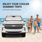 Windshield Sun Shade for Chevy/Chevrolet Suburban 2021-2024 2025 2026 Sunshade Front Window Shade Custom Fit Suburban Accessories Sun Visor Foldable Shade Blocks UV Rays Accessories - Image 4