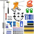 135pcs Dent Puller Kit, Paintless Dent Removal Kit for Dent Repair, Car Dent Repair Kit with T-Bar, Bridge Puller, Golden Lifter, Car Dent Remover for Car Refrigerator Door Ding Repair by Unknown