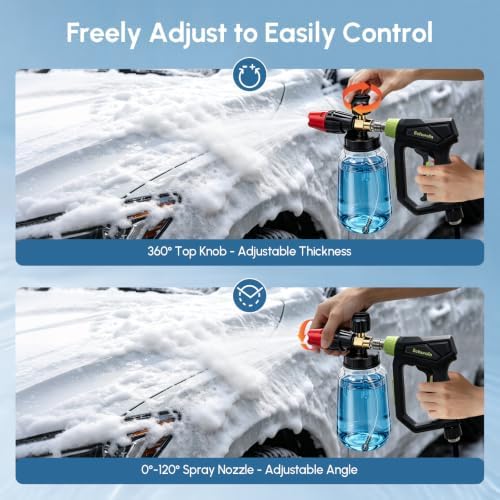 Foam Cannon for Pressure Washer, Car Wash Foam Gun with 1/4" Quick Connect - Image 4