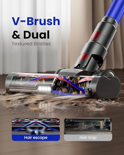 Cordless Vacuum Cleaner, Upgraded 650W 60KPA 70Mins Cordless Stick Vacuum Cleaner with Flexible Hose,Self-Standing,Touch Screen, Anti-tangle Wireless Vacumm Cleaners for Home/Pet Hair/Carpets/Floors - Image 3