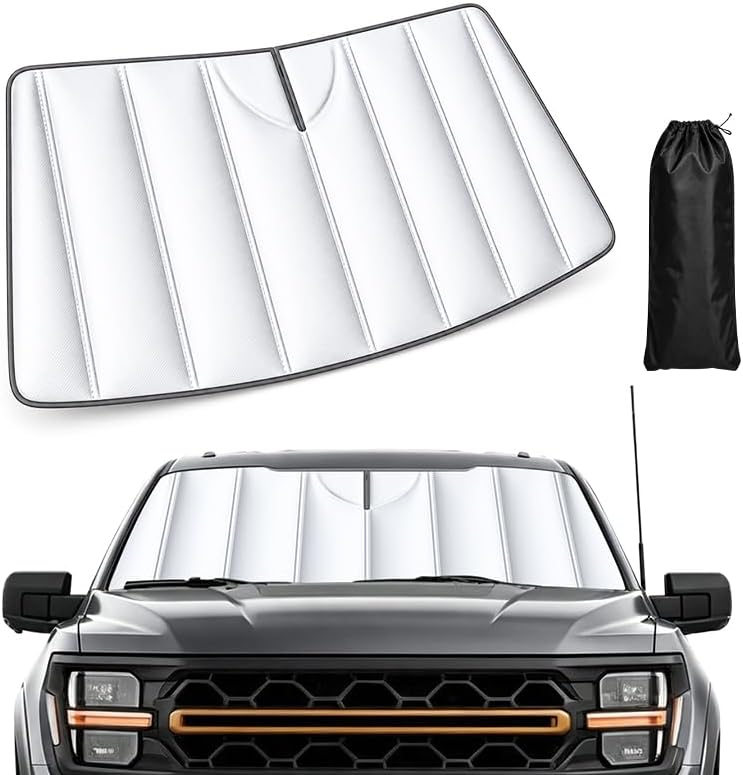 Custom Fit Windshield Sun Shade for 2021-2026 Ford F-150,Heat & UV Blocker by Donpeshe