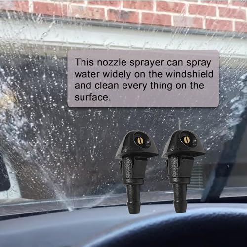 Front Windshield Washer Nozzles Kit forHonda Acura Civic 87-05, CRV 96-11,HR-V 99-06,Accord 03-08,RSX 02-06,TSX 04-06 Replaces 76810-SWA-E01 Wiper Spray Washer Jet with 3M Fluid Hose & 6 Connectors - Image 5