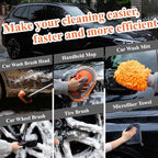 60" Extendable Car Wash Brush Kit with Long Handle - Image 5