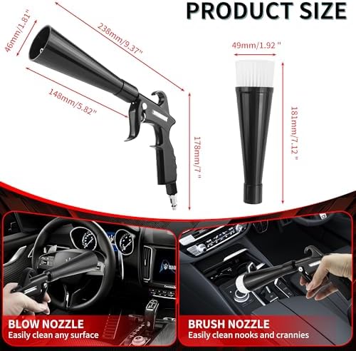 HANDY High Pressure Car Interior Cleaning Gun Interior Dryer Hair Dryer Car Detail Gun Fast Drying Blows Away Dust and Dirt Using Air - Image 2