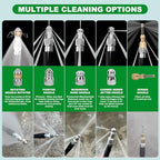 Sewer Jetter Kit for Pressure Washer,Water Jet Drain Cleaning Hose with Corner Rotating Button Spring Nose 1/4" NPT Sewer Cleaning Tool High-Pressure Nozzles,5800 PSI 100 FT - Image 3