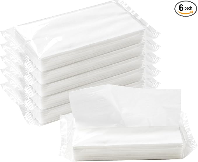 Car Tissue Refills 6 Packs 3-Ply Soft Facial Tissues | 50 Sheets Each Travel Tissue Packs for Vehicle, Auto Visor Tissue Holder, Car Accessories and Portable On-the-Go Use by Daxilonyz