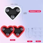 LED Solar Heart Light for Car Window Lights Interior Neon Ambient Lighting Car Accessories for Women Girl Girly Cute Decor Accessory, Smart Light Vibration Sensor, Red, 2 Pack - Image 8