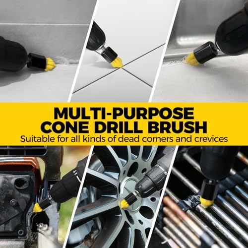 Holikme 8Piece Drill Brush Attachment Set - Power Scrubber Cleaning Kit - Image 5