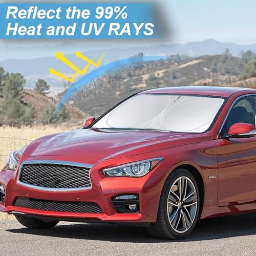 Custom Fit Infiniti Q50 Windshield Sunshade for 2014-2026 Q50 Sun Visor - Image 2