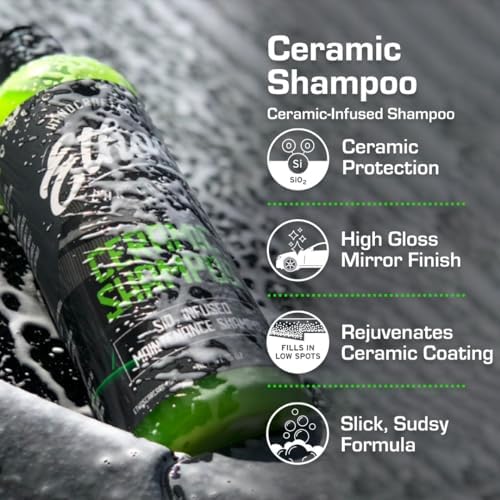 Ceramic Car Shampoo - Slick Car Wash Soap for Ceramic Coatings - pH-Balanced Car Wash Shampoo - Adds Hydrophobic Protection | Enhances Coatings, Waxes or Sealants | Incredible Shine - Image 2