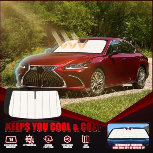 Windshield Sun Shade for 2019-2026 Le-xus ES ES250 ES300h ES350 ES350e - Image 2