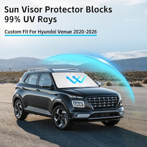 Windshield Sun Shade for Hyundai Venue 2020-2026 Sunshade - Image 2
