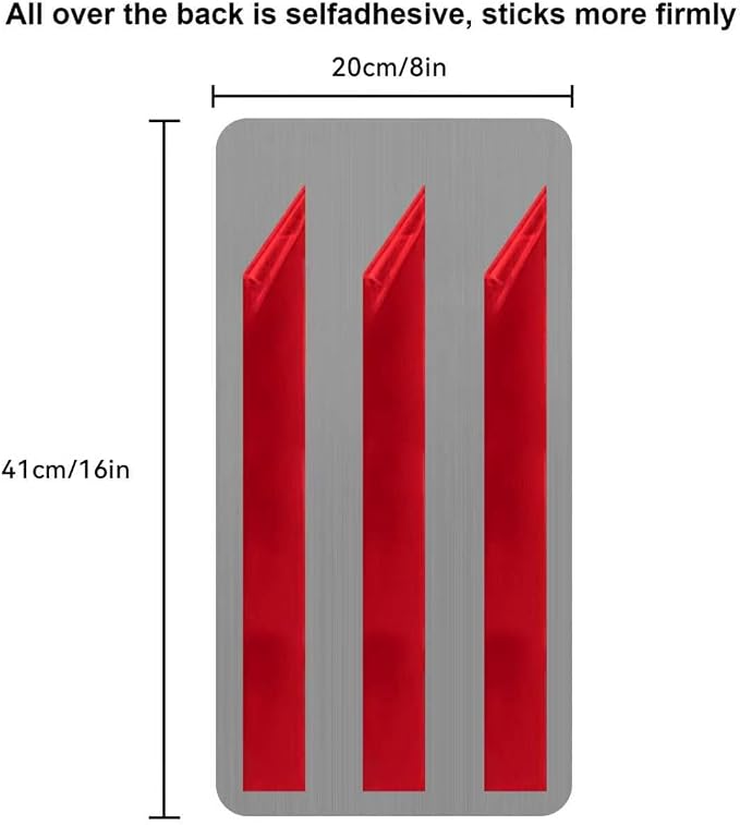 Dog Door Protector from Scratching, Steel Guard, Brushed Gray 8"x16" | Prevents Claw Marks & Scuffs, Smooth Rounded Corners, Self-Adhesive Install, Anti-Scratch Kick Plate, 2 Pcs - Image 2