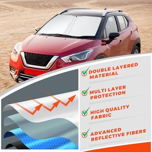 Foldable Front Windshield Sunshade fit for Nissan Kicks 2018-2024 - Image 3