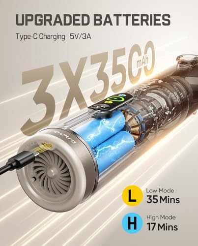 Fanttik Slim V10 Ultra Cordless Car Vacuum, 4-in-1 Portable Mini Vacuum with 19kPa Suction, Freely Combinable Accessories, 2 Suction Modes, Handheld Vac for Car, Small Jobs, Keyboard, Office (Brown) - Image 3