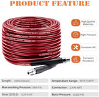 100FT Sewer Jetter Kit for Pressure Washer, 5800PSI Drain Cleaner Hose - Image 2