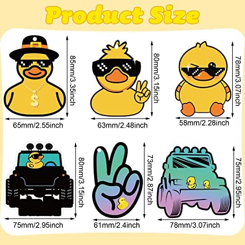 Tallew 6 Pcs Funny Duck Air Freshener for Car Hanging, Cute Duck - Image 2