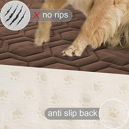 Waterproof Blanket Couch Cover for Dogs Non-Slip Pet Sofa Protector | Tcksstex Non-slip waterproof couch cover scratch resistant machine washable protects sofa bed car（68x82-Chocolate） - Image 3