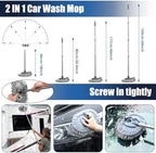 21Pcs Car Cleaning Kit with High Power Handheld Vacuum, Car Wash Mop with Long Handle, Bucket, Detailing Brush Set, Windshield Cleaner, Complete Interior Exterior Washing Supply for Men Women - Image 3