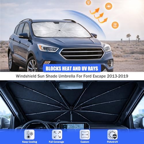 Car Windshield Sun Shade Umbrella for Ford Escape 2013-2019 - Image 3