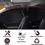 XCBYT Magnetic Side Window Sun Shade, 100% Blackout Privacy Sun Protection | 4-Pack 100% blackout privacy & UV cooling for camping & naps. Magnetic attach (iron frames only) for up to 33-inch windows - Image 6