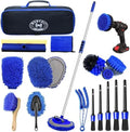 Wontolf 62'' Car Wash Brush Kit with Long Handle, Microfiber Car Wash Mop Mitt, Car Cleaning Detailing Kit, Exterior Interior Car Cleaning Supplies for Cars RV Truck Boat by Wontolf