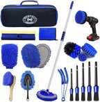 Wontolf 62'' Car Wash Brush Kit with Long Handle, Microfiber Car Wash Mop Mitt, Car Cleaning Detailing Kit, Exterior Interior Car Cleaning Supplies for Cars RV Truck Boat by Wontolf