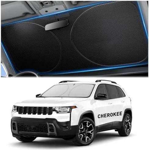 Zanch Windshield Sun Shade for Jeep Cherokee 2014-2023 by Zanch