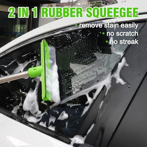 HITJOY 62'' Car Wash Brush with Long Handle, 11Pcs Car Wash Kits - Image 5