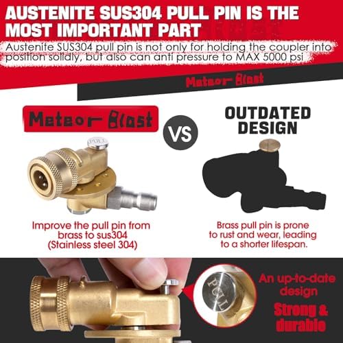 Meteor Blast Pressure Washer Pivoting Coupler, Gutter Cleaner Attachment - Image 4